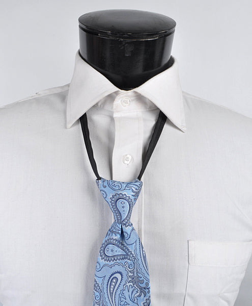 Zip-Up® Tie - Light Blue Paisley - Tie from Umo Lorenzo at The Prince Webshop