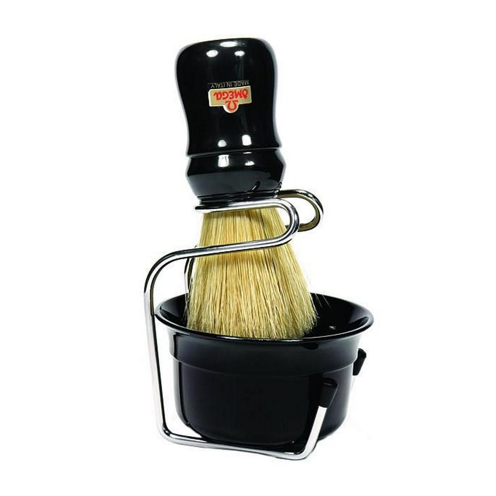 Omega Professional Brush Set includes Stand and Bowl - Shaving Brushes from Omega Italy at The Prince Webshop