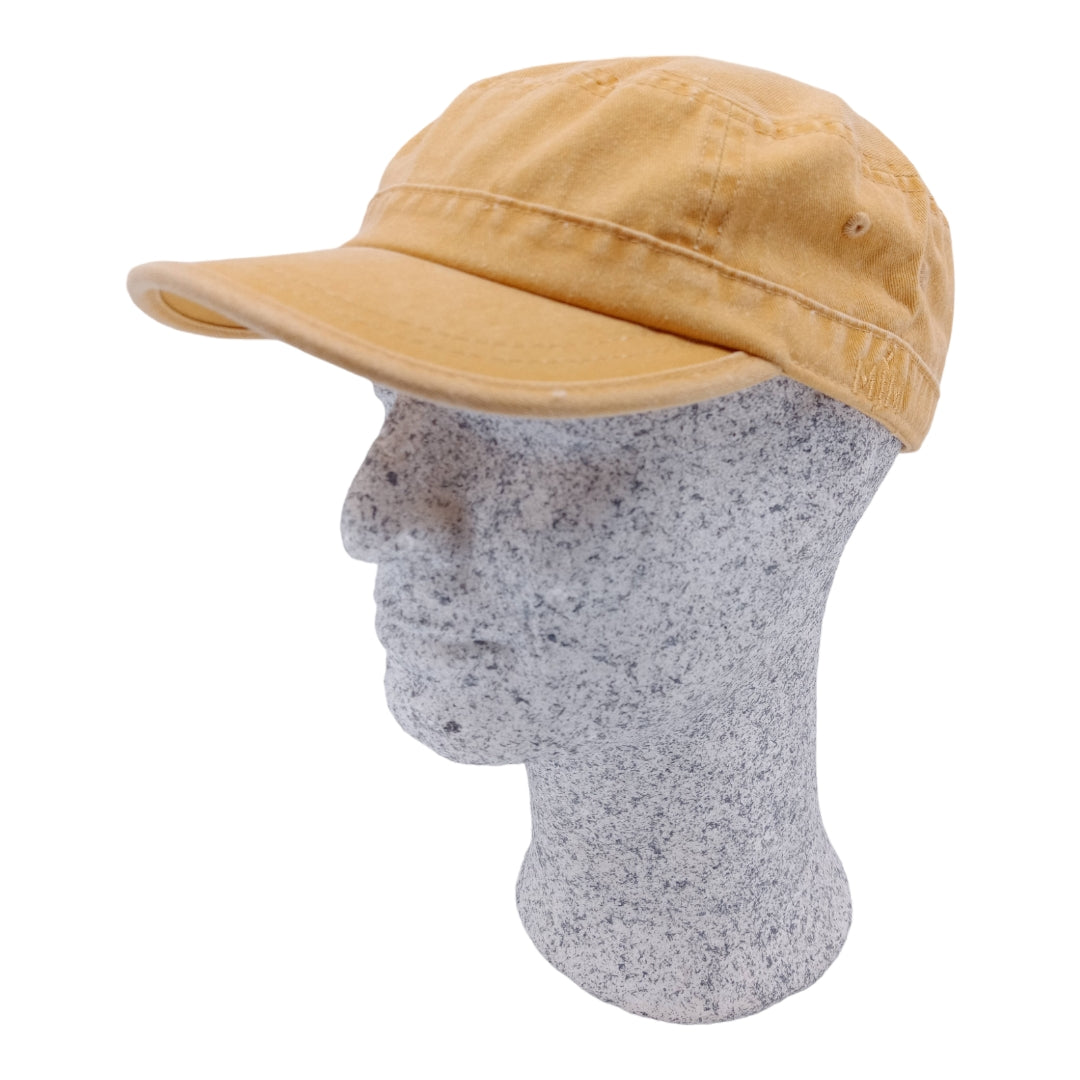 MJM CUBA Army Cap Dyed Cotton Twill - Yellow - S/M - Army Cap from MJM Hats at The Prince Webshop