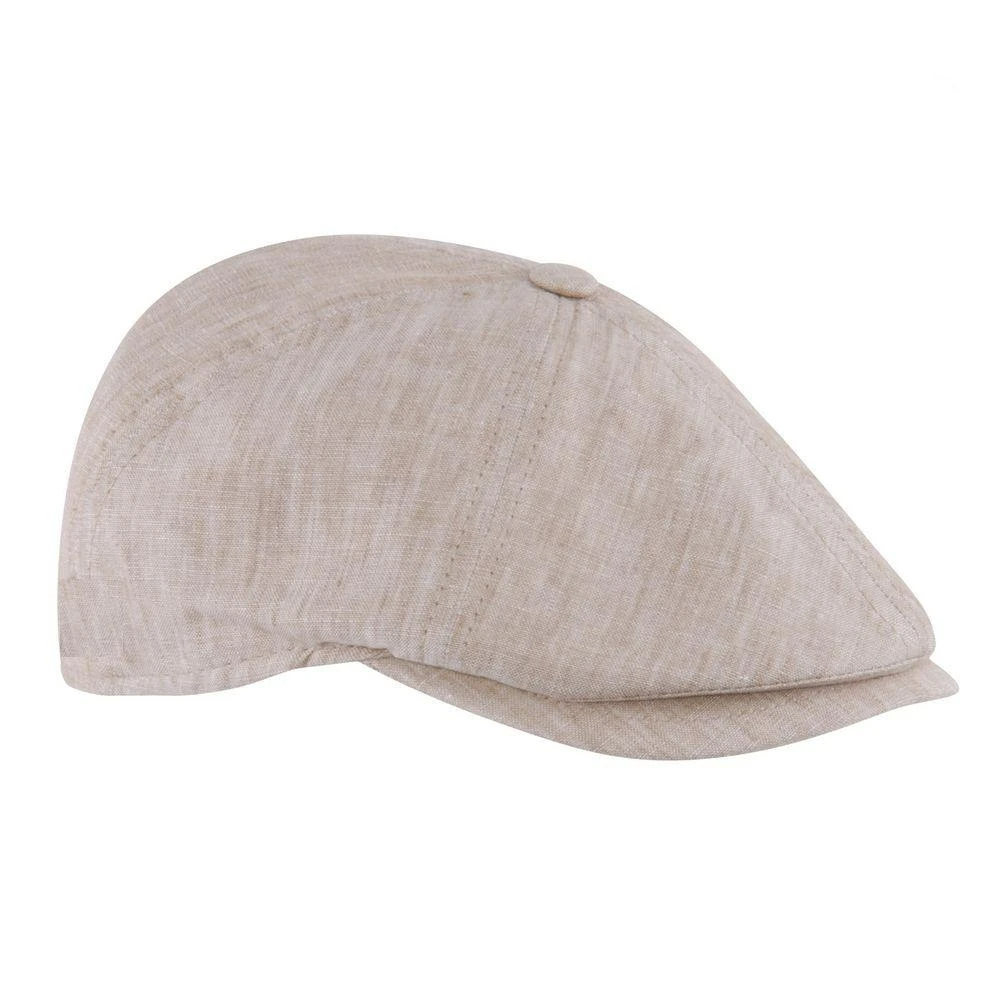 MJM Rebel Sixpence - Organic Cotton Light Beige - Flat Cap from MJM Hats at The Prince Webshop