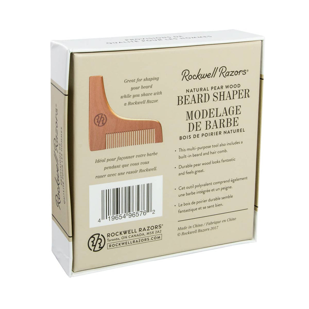 Rockwell Beard Shaper in Pear Wood - Combs & Brushes from Rockwell Razors Co. at The Prince Webshop