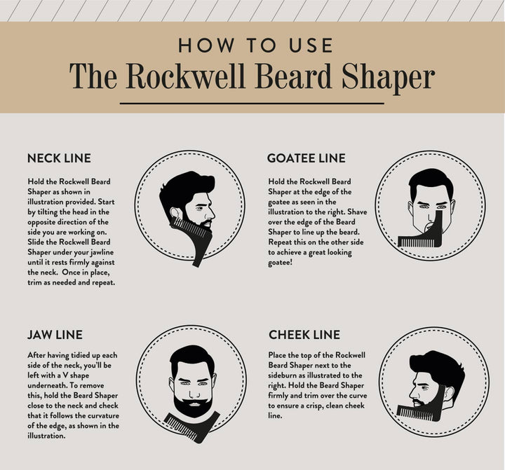 Rockwell Beard Shaper in Pear Wood - Combs & Brushes from Rockwell Razors Co. at The Prince Webshop