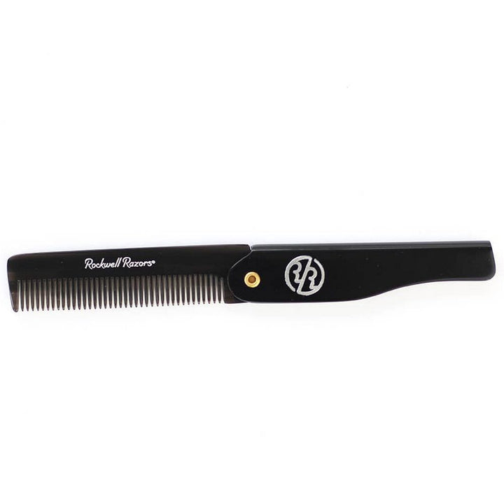 Rockwell Folding Comb in Black Case for Hair - Combs & Brushes from Rockwell Razors Co. at The Prince Webshop