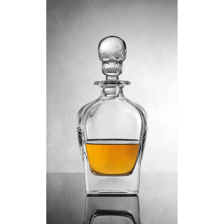 Skullary Whiskey Decanter - Glass Decanter with Death's Head - Whiskey Decanter from Godinger USA at The Prince Webshop