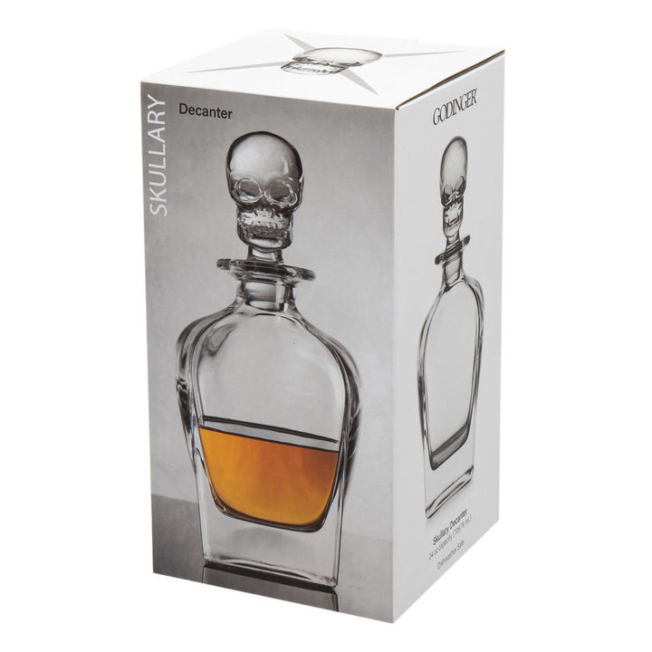 Skullary Whiskey Decanter - Glass Decanter with Death's Head - Whiskey Decanter from Godinger USA at The Prince Webshop