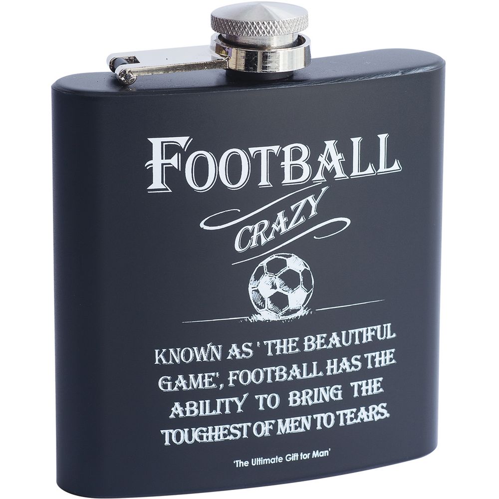 Pocket square Football Crazy - Black in stainless steel - 17 cl - Pocket square from The Ultimate Gift for Man at The Prince Webshop