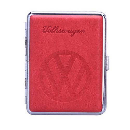 Volkswagen Logo Leather Look Cigarette Case - choose between 4 colors - Fun Gift from Polyflame Europe at The Prince Webshop