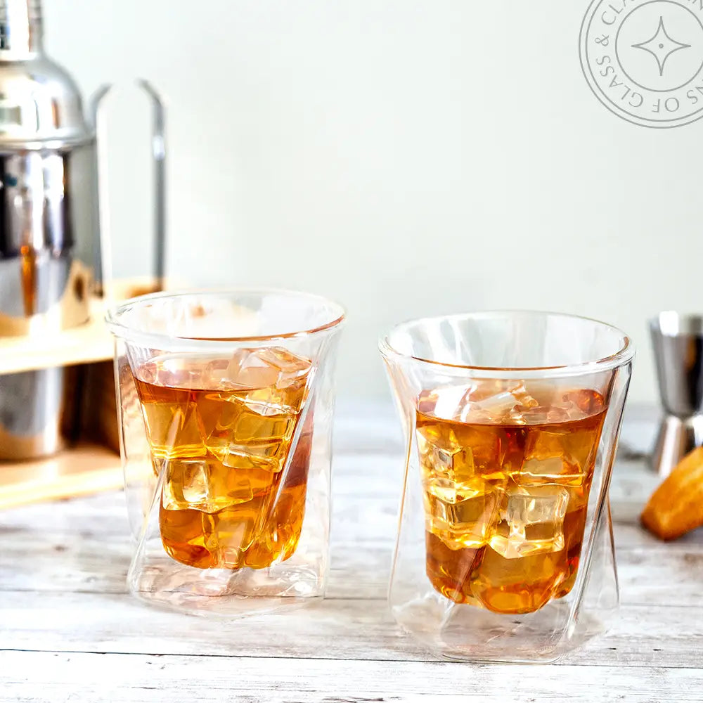 JoyJolt - Lacey Double Wall Whiskey Glasses - Whiskey Glass from JoyJolt USA at The Prince Webshop