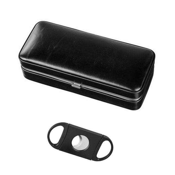 Black Cigar Box with Cigar Cutter - Cigar Cutter from Angelo at The Prince Webshop