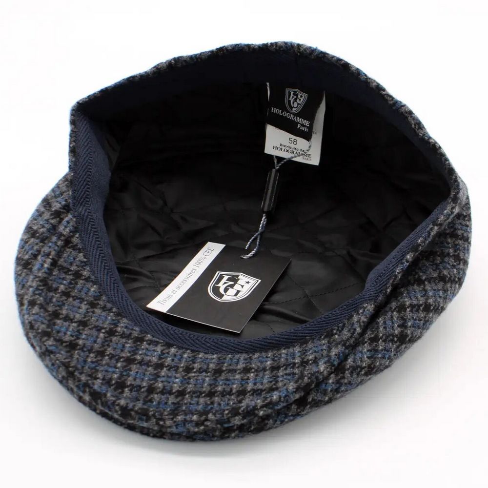 Casquette Piemonte Wool Cap - Navy Sixpence - S (56 cm) - Flat Cap from Hologramme Paris at The Prince Webshop