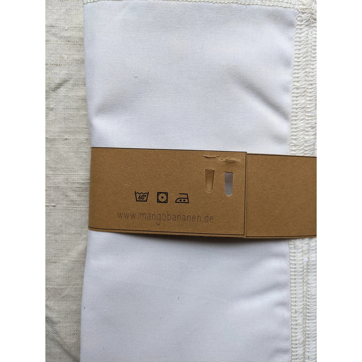 5 Pack Organic Handkerchiefs White or Mint - 20X20 cm - Handkerchief from mango.bananen at The Prince Webshop