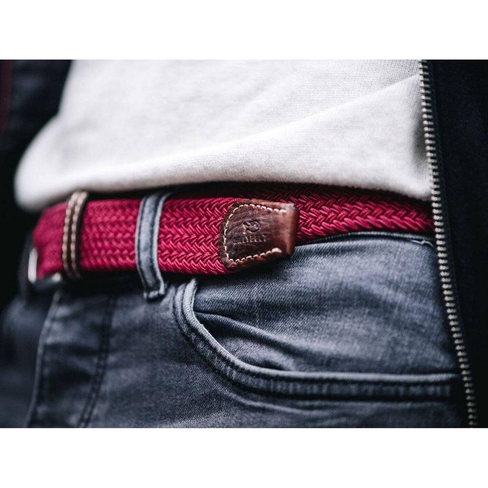 Billybelt Burgundy Woven Elastic Belt - Elastic Comfort Belt - Belt from Billybelt at The Prince Webshop