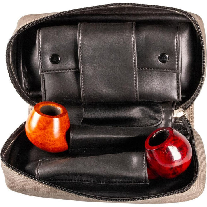 Smart Pipe Bag for 2 Pipes - Gray heather - Pipe Accessories from Angelo at The Prince Webshop