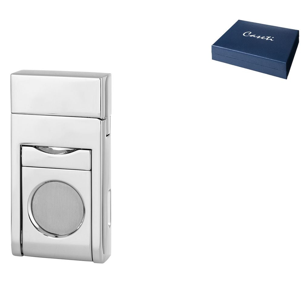 CASETI Lighter Chamonix Jet Chrome + Cutter - Lighter from Caseti at The Prince Webshop