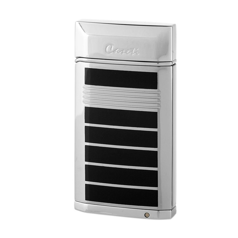 CASETI Lighter Tours Jet Chrome/Black + Puncher - Lighter from Caseti at The Prince Webshop
