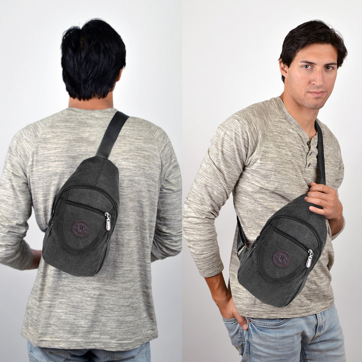 Canvas Crossbody Slinger Bag Tan - Funktionel Taske - Taske fra Westend hos The Prince Webshop