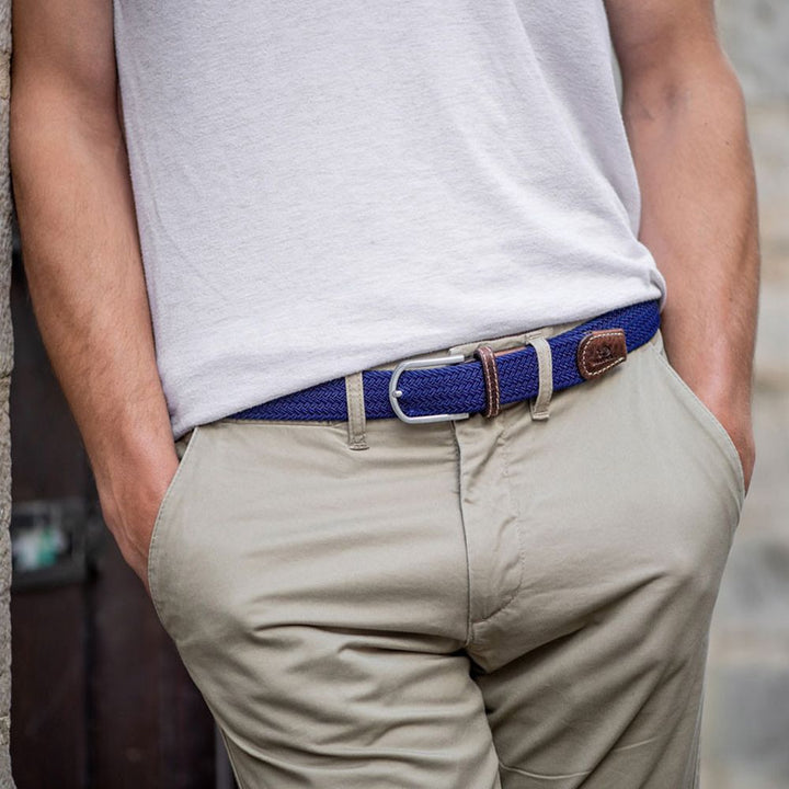 Billybelt Cobalt Blue Woven Elastic Belt - Elastic Comfort Belt - Belt from Billybelt at The Prince Webshop