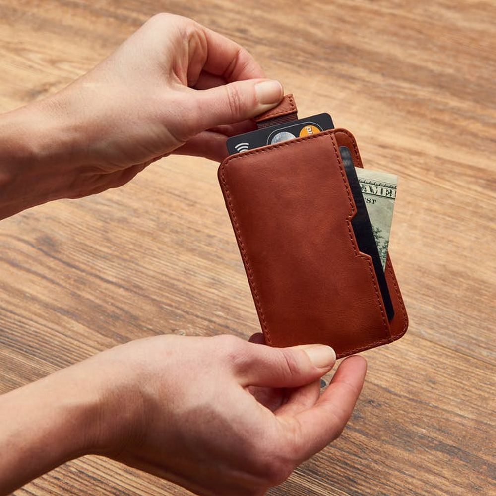 Vaultskin Chelsea Card Holder - Cognac Minimalist Wallet - Card holder from Vaultskin London at The Prince Webshop