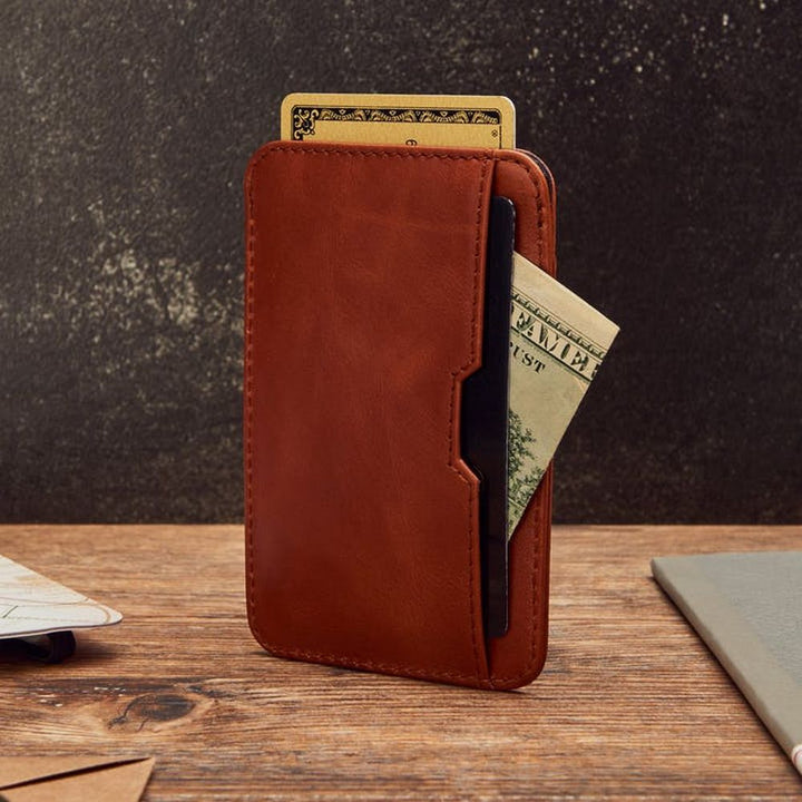 Vaultskin Chelsea Card Holder - Cognac Minimalist Wallet - Card holder from Vaultskin London at The Prince Webshop