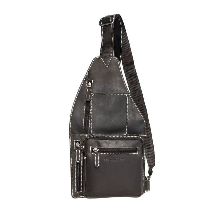 Arrigo Crossbody Shoulder Bag Buffalo Leather - Black - Bag from Arrigo at The Prince Webshop