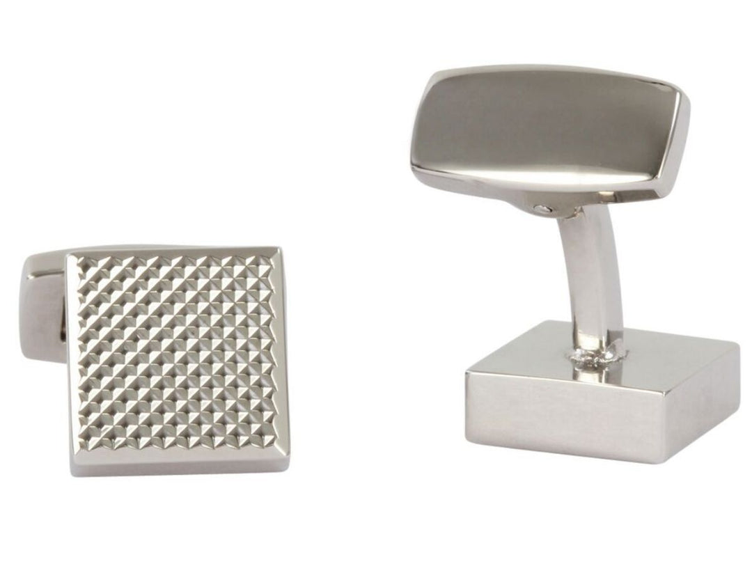 David Aster Square Checkered Cufflinks - Silver - Cufflinks from the David Aster Collection at The Prince Webshop