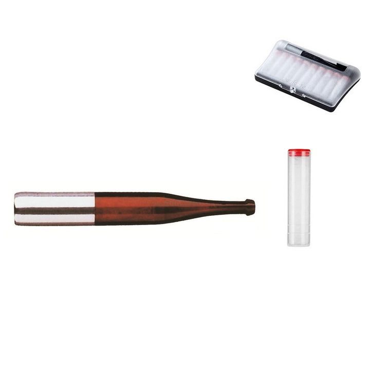 Silberton Standard Cigaret Holder Rav/Sølv Dekor - Cigaret Holder fra Denicotea hos The Prince Webshop