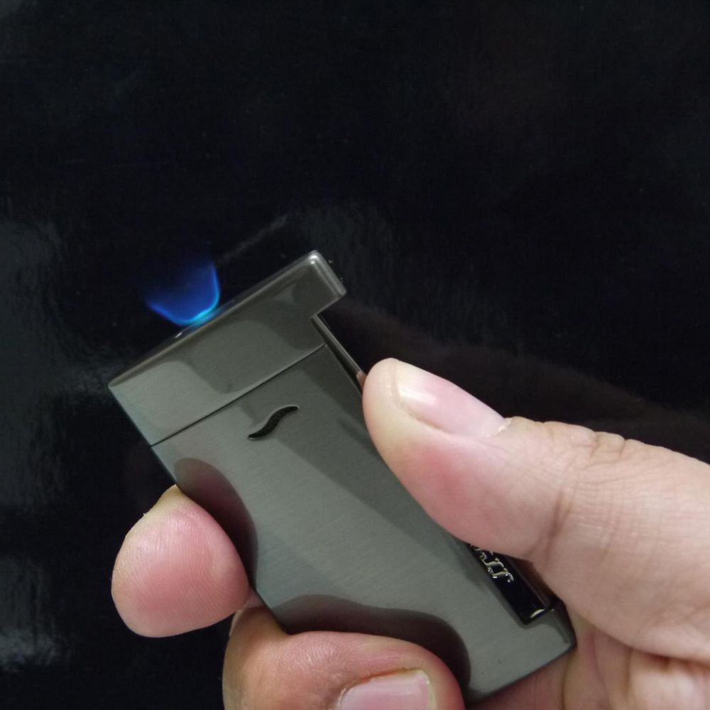 DUPONT SLIM 7 - Gun Metal Brushed Jet Lighter - Lighter from Dupont at The Prince Webshop