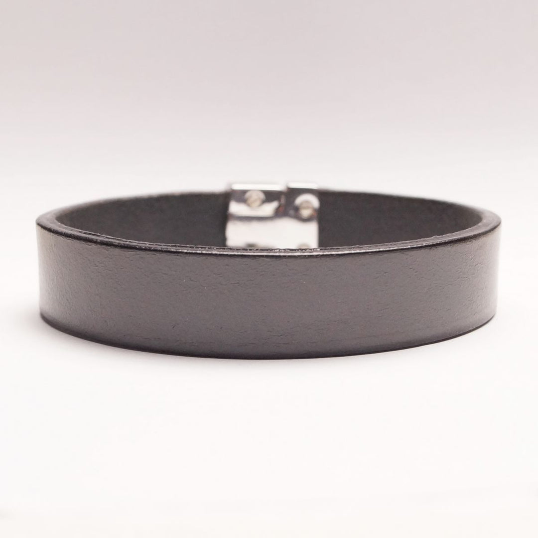 Single Leather Bracelet - Anthracite - Bracelet from The Leather Belt Co. at The Prince Webshop