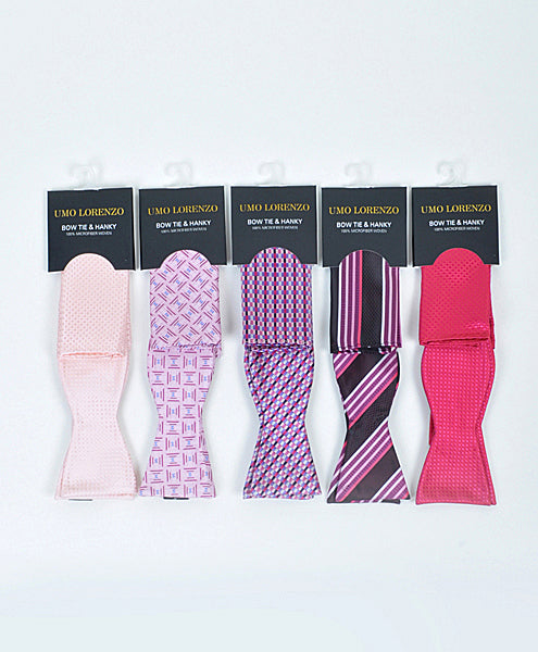 Self-tie bow tie and pocket square - Absolut Apeach - Bow tie and pocket square set from Umo Lorenzo at The Prince Webshop