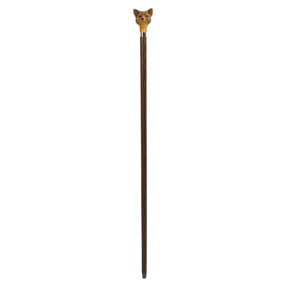 Unique Walking Stick in Brown Maple with Fox Head Knob - Walking Stick from Charles Buyers & Co Ltd at The Prince Webshop