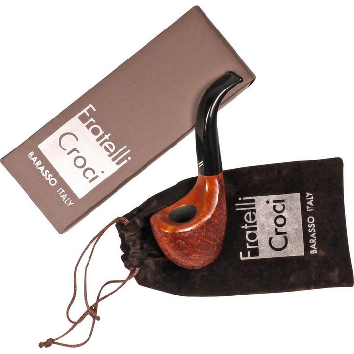 Fratelli Croci "Corsaro" Sandblasted Standing Pipe - Pipe from Fratelli Croci, Barasso Italy at The Prince Webshop