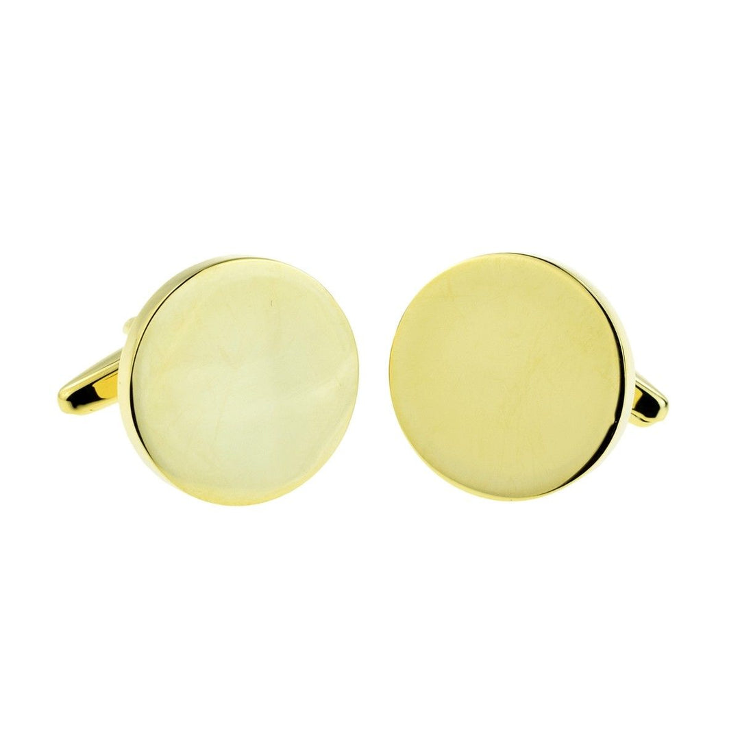 Simple Round Gold Cufflinks - Cufflinks from The Prince's Own at The Prince Webshop