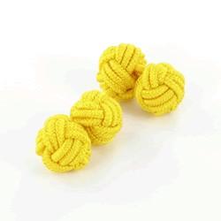 Yellow Silk Knot Cufflinks (2 pcs) - Cufflinks from Onyx Art of London at The Prince Webshop