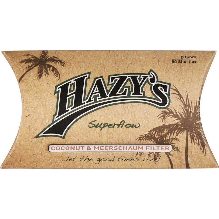 50 pcs HAZY's Superflow 8 mm Activated Carbon Filter - Coconut/Merschaum - Cigarette Filter from Hazy's at The Prince Webshop