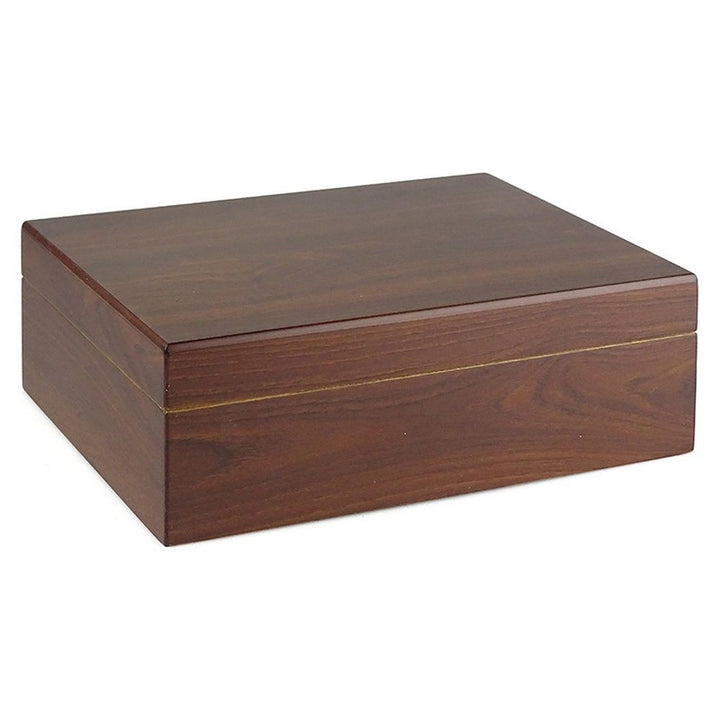 Cigar Humidor in Brown Wood with Ashtray and Rocks - Cigar Humidor from The Prince's Own at The Prince Webshop