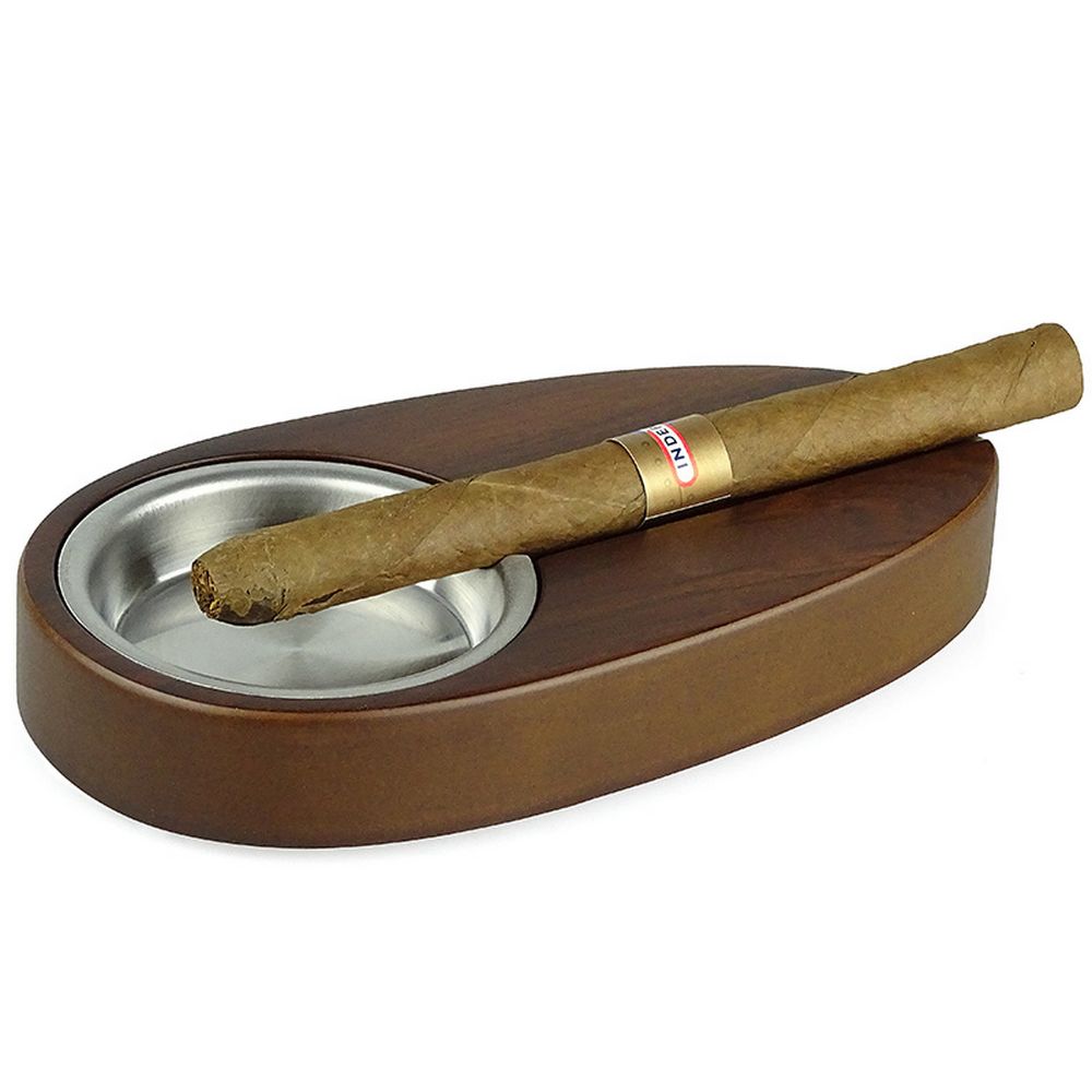 Cigar Humidor in Brown Wood with Ashtray and Rocks - Cigar Humidor from The Prince's Own at The Prince Webshop