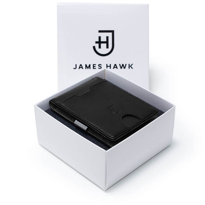 James Hawk Smart Wallet Black - Black Leather Wallet - Card holder from James Hawk at The Prince Webshop