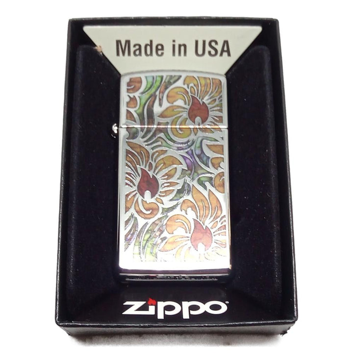 Original Slim Zippo Lighter - Fusion Floral - Zippo Lighter from Zippo at The Prince Webshop