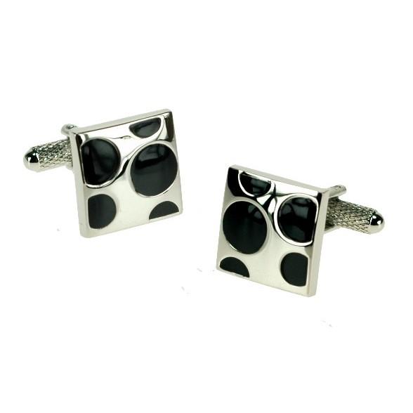 Cufflinks Black Spots - Cufflinks from Onyx Art of London at The Prince Webshop