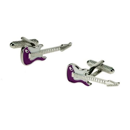 Cufflinks Electric Guitar Purple - Cufflinks from Onyx Art of London at The Prince Webshop