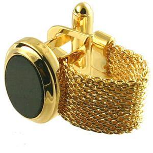Cufflinks Gold Chain Strap with Onyx - Cufflinks from Ceels at The Prince Webshop