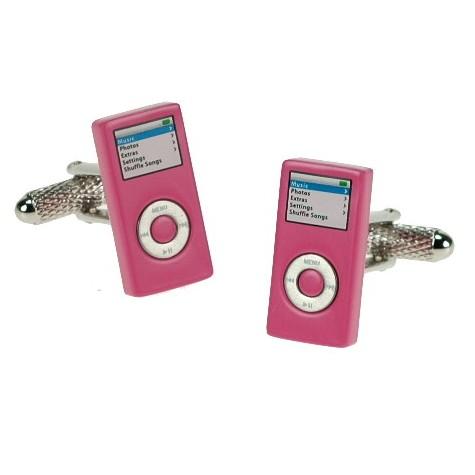 Cufflinks iPOD Design Pink - Cufflinks from Onyx Art of London at The Prince Webshop