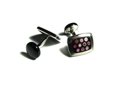 Cufflinks - just dots in a pink way - Cufflinks from Creative Cufflinks at The Prince Webshop