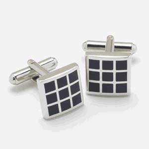 Cufflinks Navy Squares - Cufflinks from Onyx Art of London at The Prince Webshop