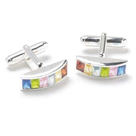 Cufflinks SSCZ Curve Multicolor - Cufflinks from Onyx Art of London at The Prince Webshop