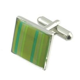 Cufflinks Stripes Green - Cufflinks from Ceels at The Prince Webshop