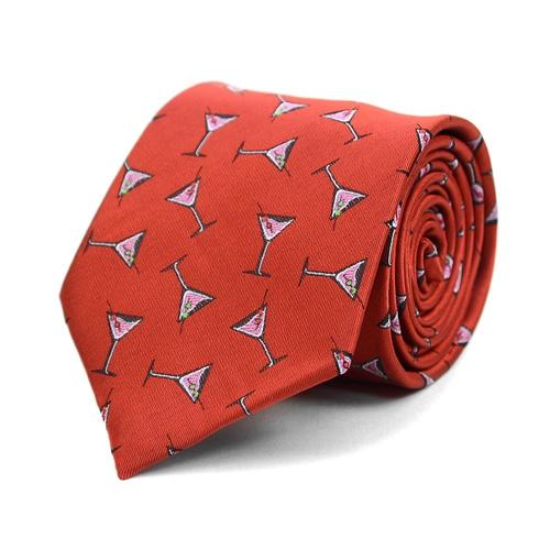 Martini Glass Tie - Red - Tie from Parquet at The Prince Webshop
