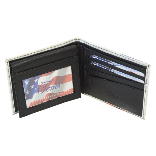 Bi-Fold Wallet Stars & Stripes in Leather - Wallet from Umo Lorenzo at The Prince Webshop