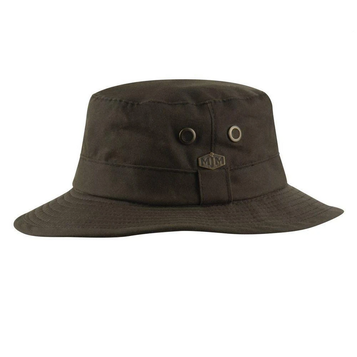 MJM Ben Oilskin Bucket Hat in Brown - S (56 cm) - Bucket Hat from MJM Hats at The Prince Webshop