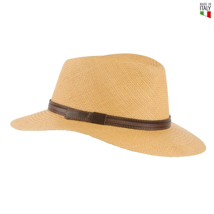 MJM Dude Panama Hat - Biscotto Stråhat - S (56 cm) - Hat fra MJM Hats hos The Prince Webshop